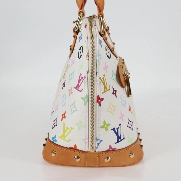 LOUIS VUITTON Monogram Multicolor Alma Hand Bag White M92647 LV Auth yk19104A - Picture 6 of 16